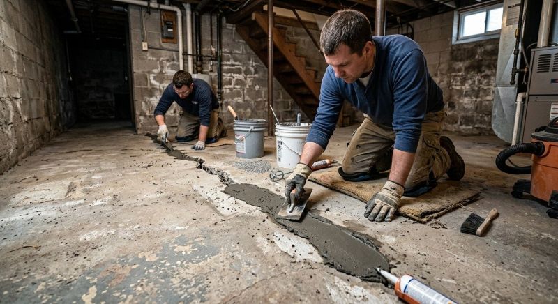 Cracked Basement Floor Repair in Fort Myers, FL