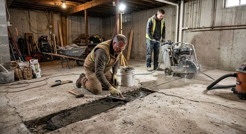 Cracked Basement Floor Repair in Fort Myers, FL